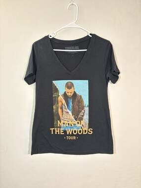 Justin Timberlake Man Of The Woods Tour 2018 Women's Black V-Neck Graphic T-Shir